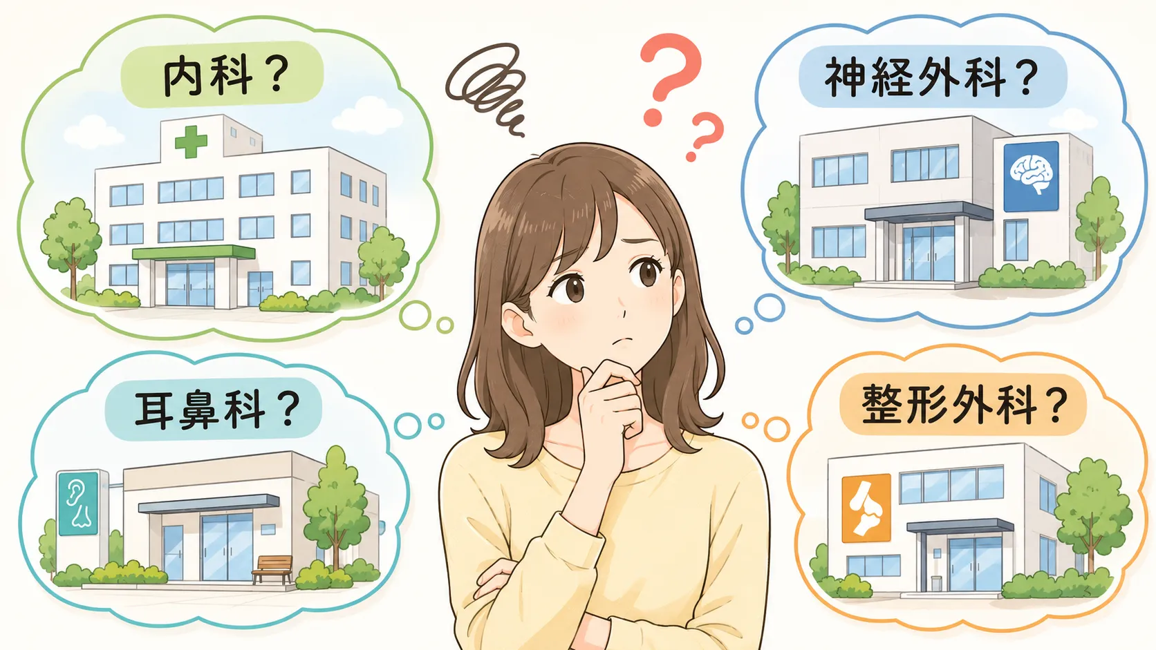 受信先を迷ったら、症状の中心がどこにあるかで考えるといいです